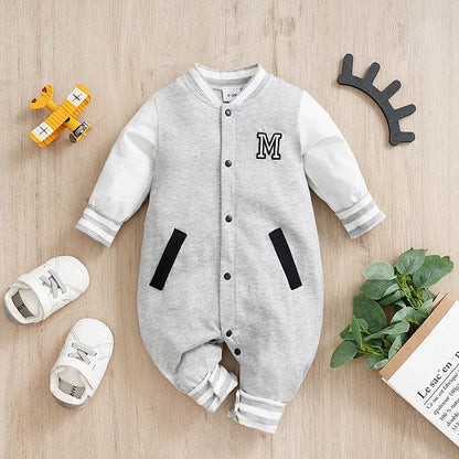 Babyoverall i bomull – Sportig look