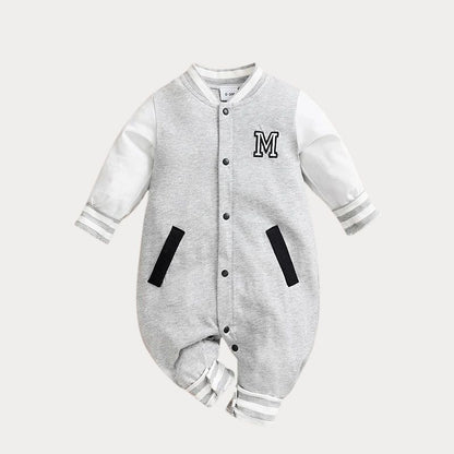 Babyoverall i bomull – Sportig look
