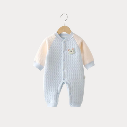 Babyjumpsuit med Söt Djurdetalj – Varm & Bekväm för Kalla Dagar