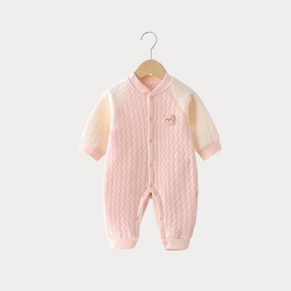 Babyjumpsuit med Söt Djurdetalj – Varm & Bekväm för Kalla Dagar